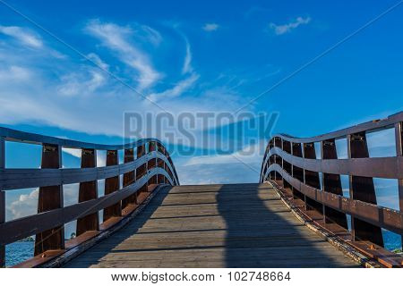 Bridge in Levkas city on Lefkada island in Greece