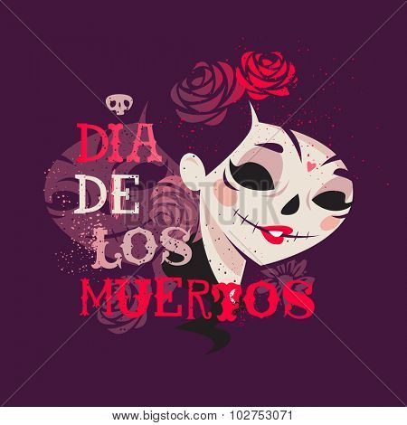 Day of the dead Catrina Calavera sugar skull