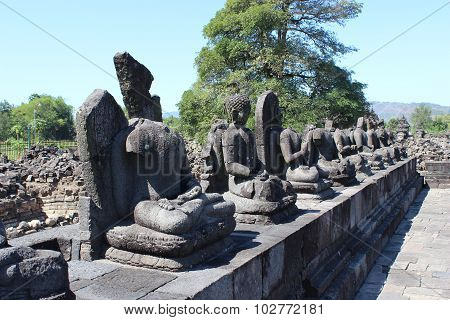 Budhism Temple And Statue in Jogja Indonesia