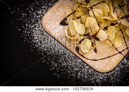 Snack For Tea Background / Snack For Tea / Snack For Tea On Black Background