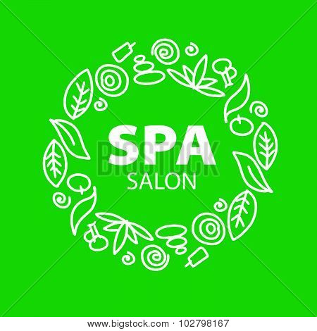 Round Vector Logo For Spa Salon