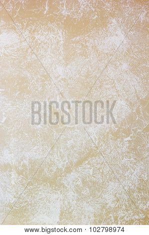 Beige Wall Painted With Textured Paint Roller