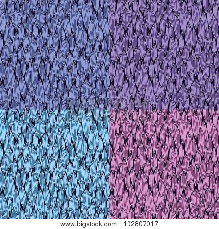 Vector Seamless Patterns With Curvy Elements