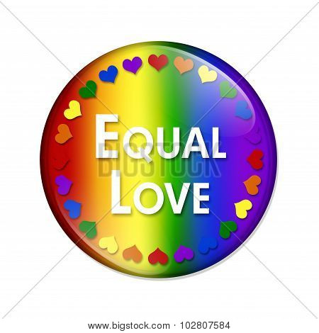 Lgbt Equal Love Button