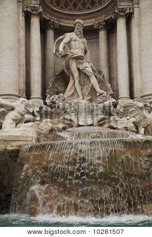 Oceanus Statue In The Trevi Fountain
