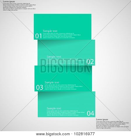 Infographic Template With Bar Divided To Four Parts On Light