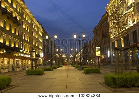 evening walk in St. Petersburg, tour around cities of Russia