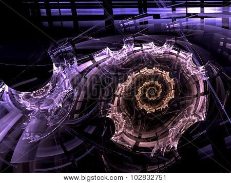 Abstract Dark Computer-generated Tech-style Image