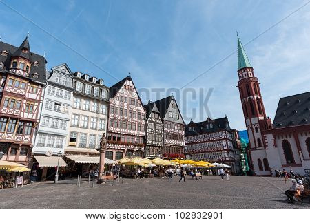 Romerberg Square  In  Frankfurt, Germany