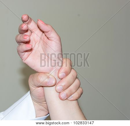 Abductor, Forcefull Man's Hand On A Female.
