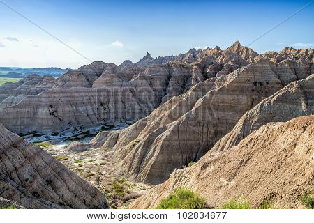 Badlands With Jagged Peaks
