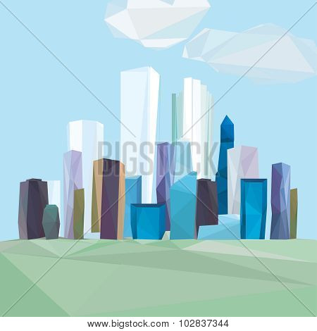 01 Polygonal cityscape