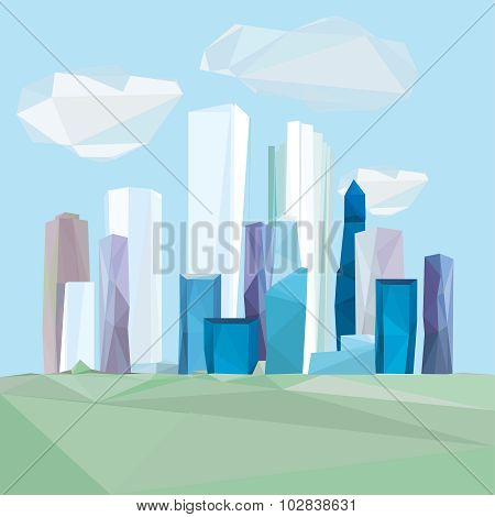 Polygonal cityscape