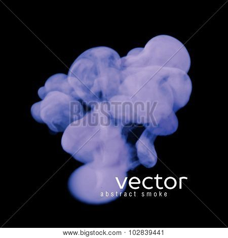 Vector Illustration Of Blue Smoke