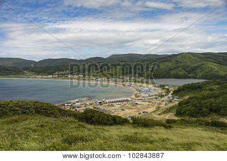 Cove on the beach .
