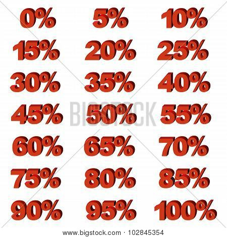 Illustration Vector Graphic Set Sale Percent