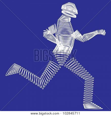 Future runner - vector illustration