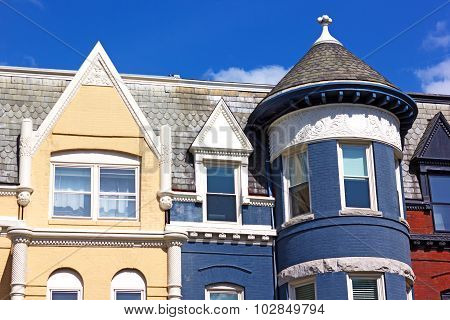 Details of residential architecture of Washington DC, USA.