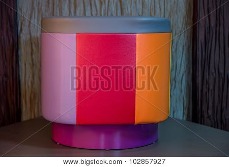 Leather round chair