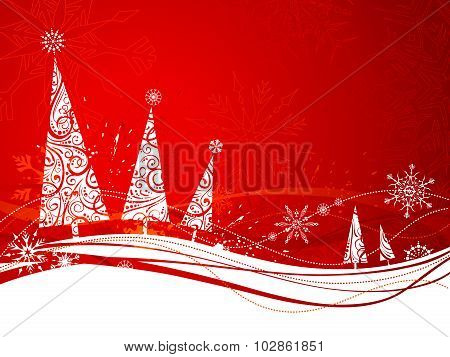 Red Winter Background.