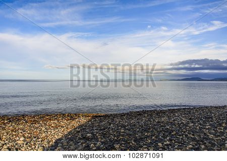 Early morning on the sea .