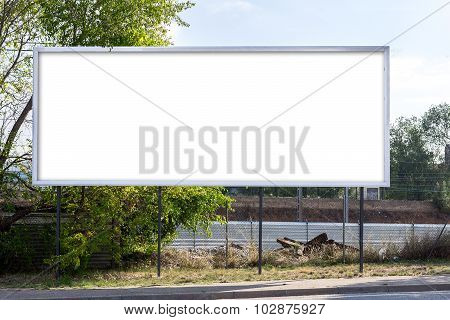 Blank Billboard At Roadside