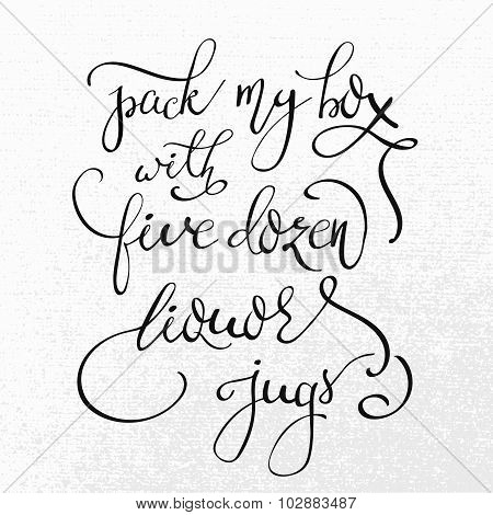 Vector Handwritten Fountain Pen Font