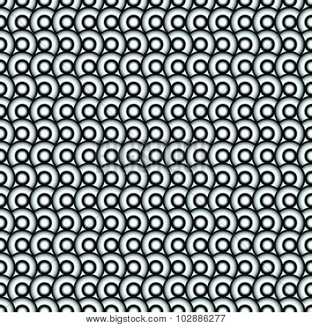 Circles Seamless Pattern. Black And White Abstract Background. Repeatable.