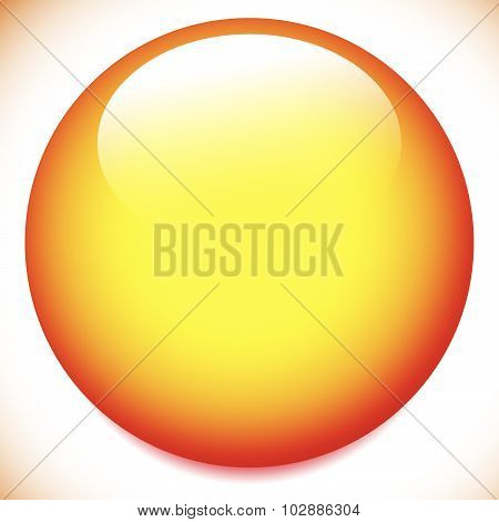 Sphere, Circle Buttons With Blank Space And Glossy Effect