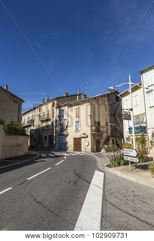 LA JAVIE, FRANCE - AUG 4, 2015: small village of La Javie in France. La Javie is a commune in the Alpes-de-Haute-Provence department in southeastern France.