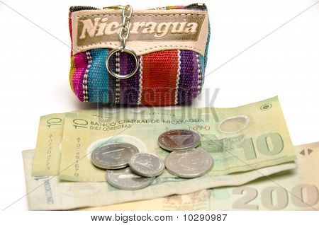 Souvenir Nyckelknippa förändring handväska mynt i Nicaragua