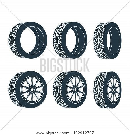 rubber wheel tire rim drive car
