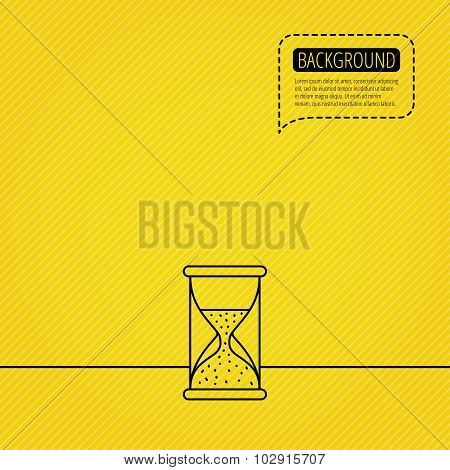 Hourglass icon. Sand time sign.
