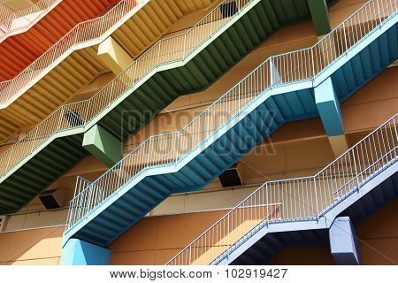 Fire escape stairs