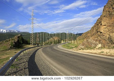 Beautiful Chuysky Trakt in Altai Mountains.
