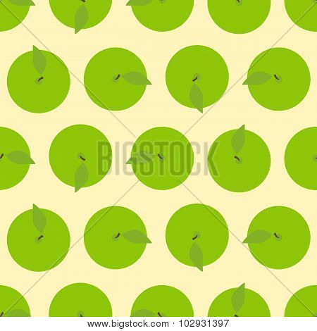 Pattern With Apple Top View