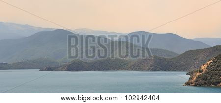 Landscape Of Lugu Lake With The Mountains