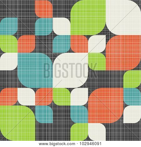 Retro seamless pattern with leaves.