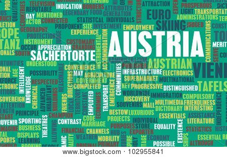 Austria as a Country Abstract Art Concept