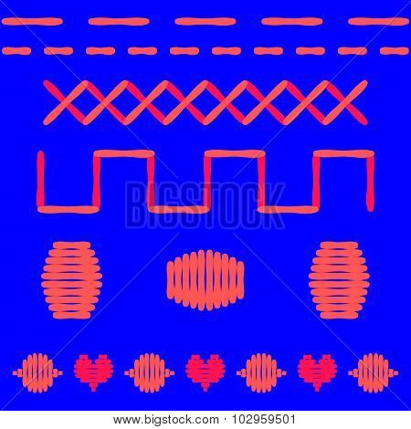 Swatch stitches.