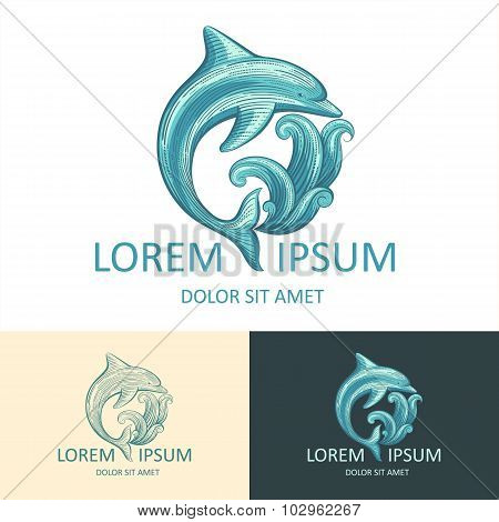 Dolphin Logo Template