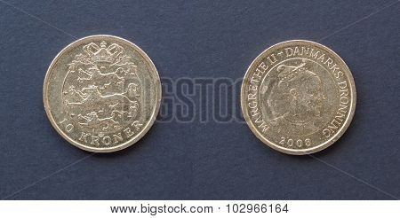 10 Danish Kroner Coin