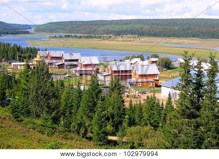 View of the river from the hill.