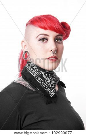 woman with piercings