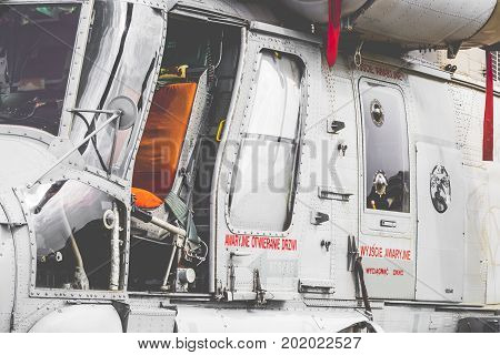 Radom, Poland - August 26, 2017 : Polish Navy Helicopter During Air Show Radom 2017.