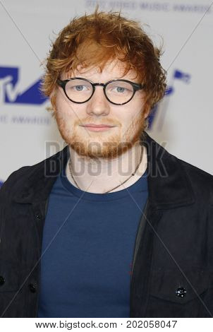 Ed Sheeran at the 2017 MTV Video Music Awards held at the Forum in Inglewood, USA on August 27, 2017.