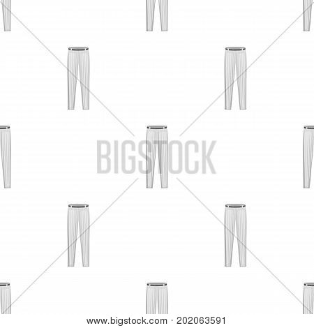 Uniform pants baseball. Baseball single icon in monochrome style vector symbol stock illustration .