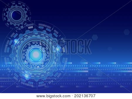 Digital business, futuristic technology background with space for text. Illustration vector.