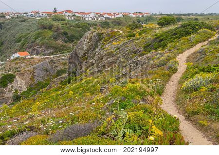 Trail Over Cliffs In Odeceixe