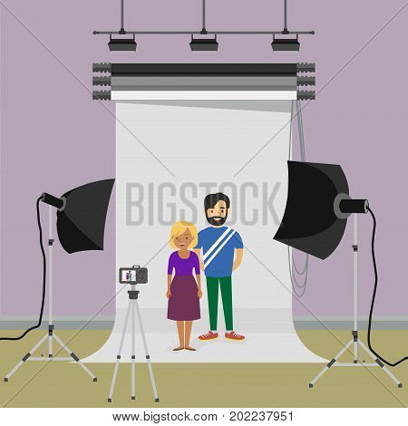Family Photo In Studio